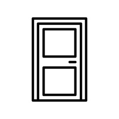 Sticker - door icon vector design template in white background