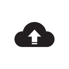 Fototapete - Backup Upload Icon Isolated on Black and White Vector Graphic