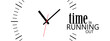 © selim - time is running out sign on red background