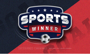 Wall Mural - Sports winner football text effect