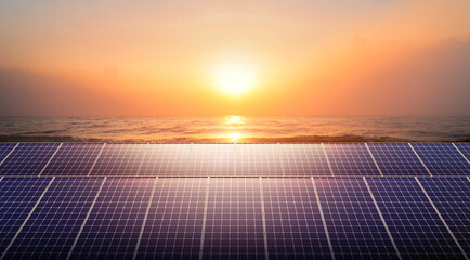 Wall Mural - largest floating solar farm. renewable energy is clean power and it is an excellent alternative for 