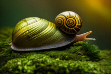 The Snail Carries A Small Snail.