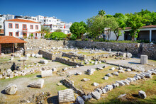 The Ruins Of The Mausoleum At Halicarnassus In Bodrum, Turkey