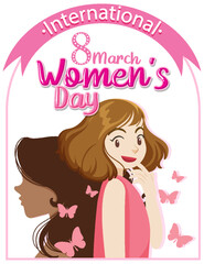 Canvas Print - International women day logo