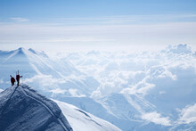 Two Skiers Climbing Mt. Denali, Alaska