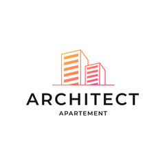 Canvas Print - Architech Construction Solutions Vector Logo Template. Architect Construction Idea