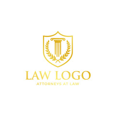 Wall Mural - law firm logo in white background