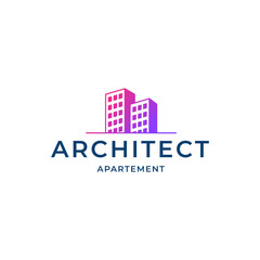 Wall Mural - Architech Construction Solutions Vector Logo Template. Architect Construction Idea