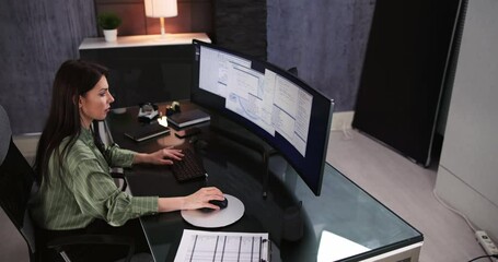 Poster - Programmer Woman Coding On Computer