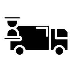 Wall Mural - sand truck glyph 