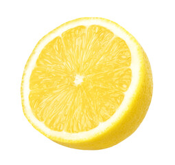 Poster - half (slice) lemon isolated, Fresh and Juicy Lemon, transparent png, cut out