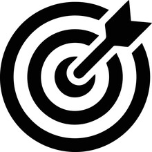 Focus Icon Symbol In A White Background, Goal Target Icon Symbol On The White Background