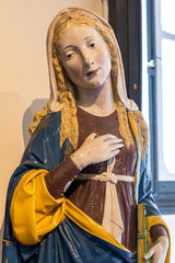 Sticker - Sculpture of blond catholic saint