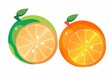 © Joa Marlina - Orange fruit. Oranges that are segmented on a white background.