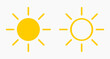 © Studio Barcelona - Sun icons. Flat design elements. Vector illustration.