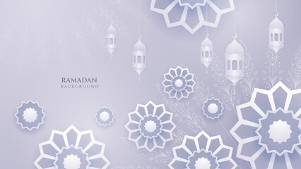 Poster - Islamic style ramadan purple design background