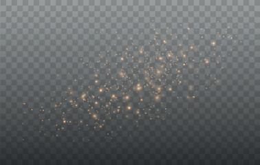 Wall Mural - gold light. vector glitter particles. shining bokeh