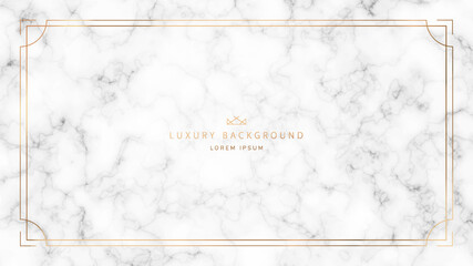 Aufkleber - Luxury Vector Background. Abstract Premium Marble Award Banner With Gold Lines.