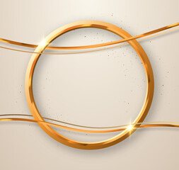 Aufkleber - Luxury Vector Background. Abstract Premium Award Banner With Gold Lines.