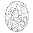 Unicorn Mermaid Coloring Page for Kids