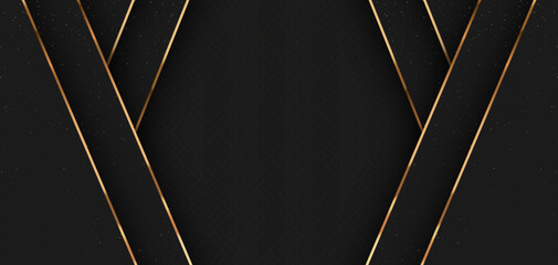 Aufkleber - Luxury Vector Background. Abstract Premium Award Banner With Gold Lines.