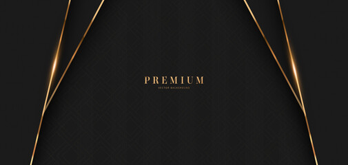 Aufkleber - Luxury Vector Background. Abstract Premium Award Banner With Gold Lines.