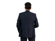 © vahit - Close up photo of young business man photo from back on isolated white background.