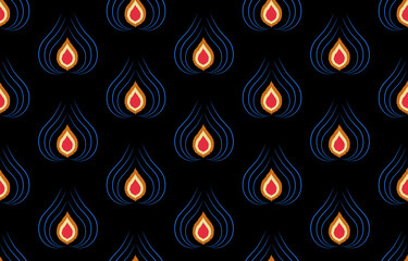 Ethnic pattern ikat seamless. Geometric Tribal African Indian traditional embroidery vector background.
Aztec fabric carpet batik ornament chevron textile decoration wallpaper