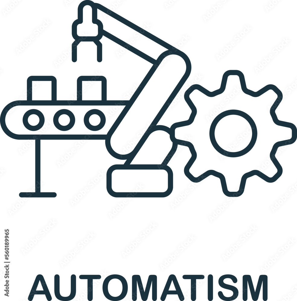 Automatism icon. Monochrome simple Human Productivity icon for ...