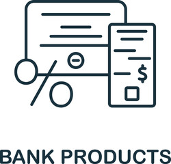 Bank Products icon. Monochrome simple Investments icon for templates, web design and infographics