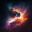 poeira estelar cosmica nuvens coloridas de fundo espaço 