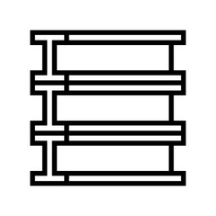 section steel production line icon vector. section steel production sign. isolated contour symbol black illustration