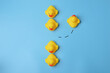 © TeacherPhoto - Toy duck walking to different way. individuality and different creative idea concept