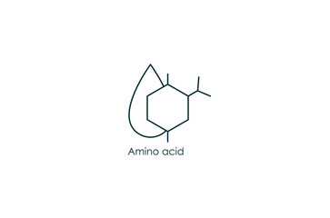 Wall Mural - amino acid icon vector illustration