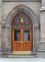 Ancient Style Architecture Entrance Door Of Church