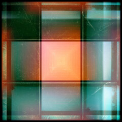 Wall Mural - Abstract Checked Grunge Textured Color Background.