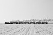 historische Eisenbahn im Winter