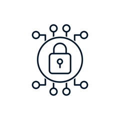 Poster - Cyber ​​security concept. vector icon isolated on white background.