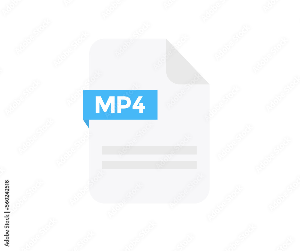 File format MP4 logo design. Document file icon, internet, extension ...