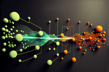 data transfer concept, abstract background