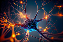 Diseño De La Actividad Neuronal En El Cerebro. Estimulación Neuronal Y Optogenética. La Actividad De Las Neuronas Viaja A Través De La Corteza Cerebral. Enfermedad De Huntington. IA Generada.