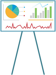 Poster - charts and graphs. project task management and effective time planning tools. business development i