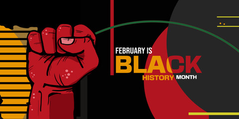 Wall Mural - Black history month banner. celebrate. vector illustration design graphic 