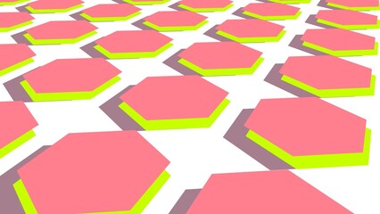 Poster - Abstract screensaver from hexagons. Screensaver or decoration.