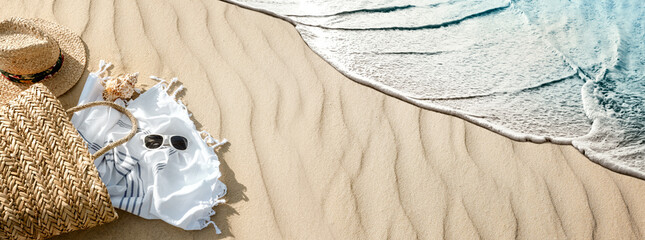Wall Mural - beach accessories on beach