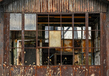 Abandoned Guard Shack At Old Factory