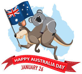 Sticker - Happy Australia Day Banner