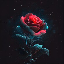 Red Rose Cosmos Snow
