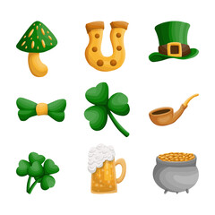 Poster - set bundle st patrick's day elements illustration