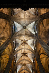 Canvas Print - Detail of interior of Barcelona Cathedral